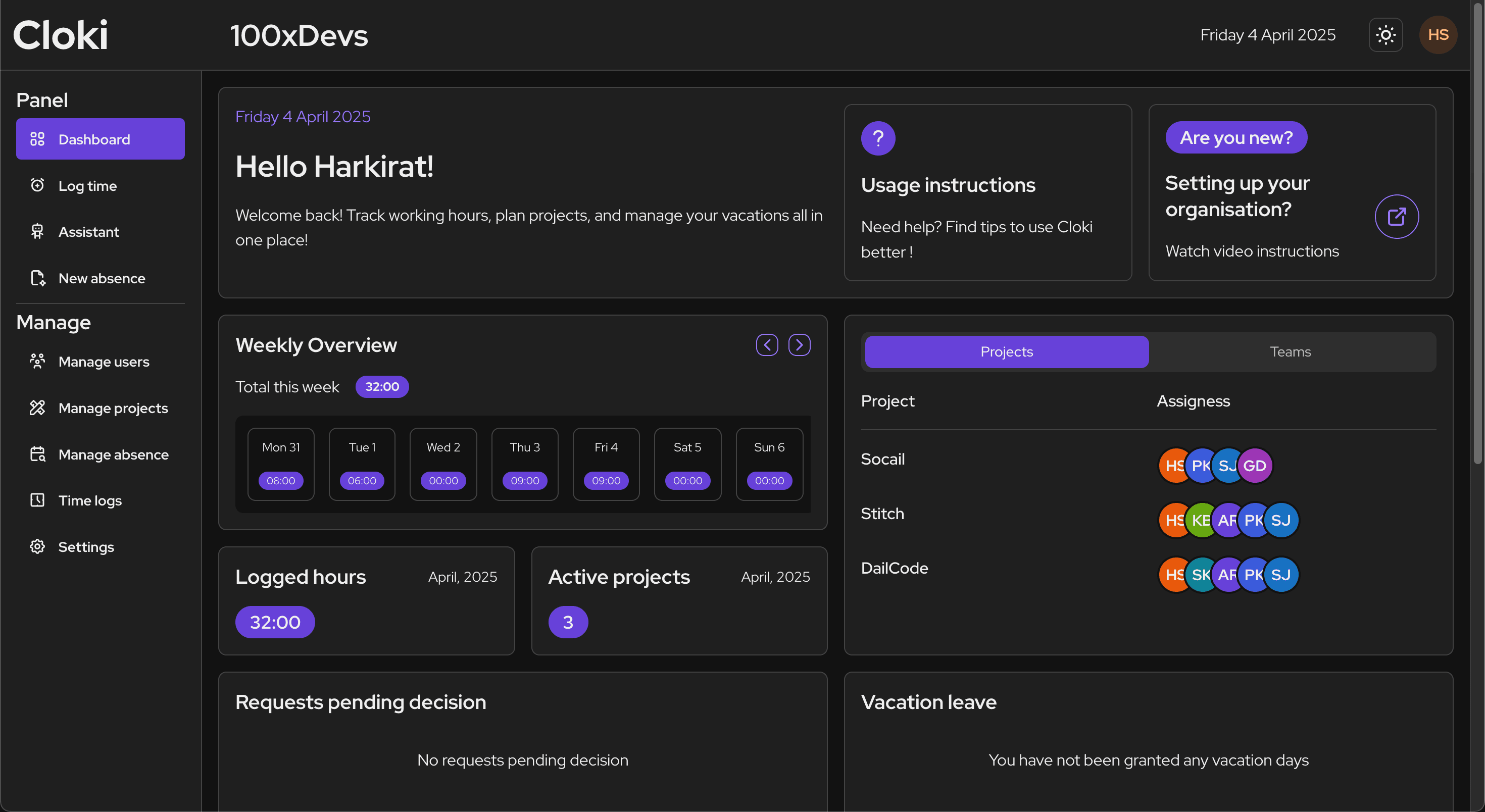 Cloki AI dashboard